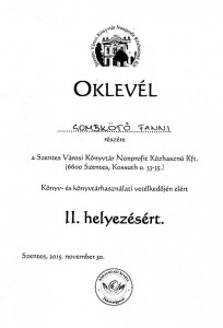 oklevél Gombkötő