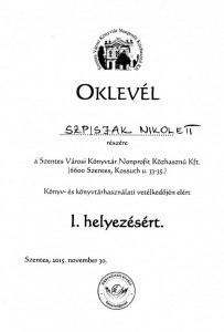 oklevél Szpisjak